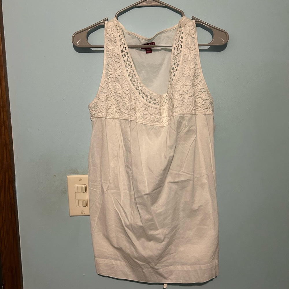 Merona White Sleeveless Blouse